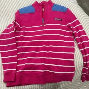 Vineyard Vines Women’s a pink and White Striped Shep Shirt size extra Small